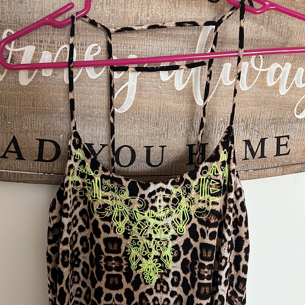 NWOT DEX leopard womans maxi dress S